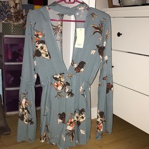Tobi low cut floral print romper! Brand new.